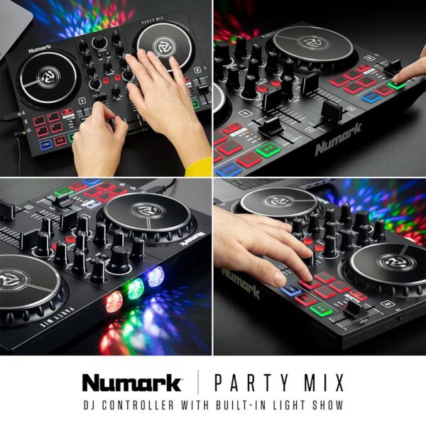 Numark Party Mix 2 Controlador DJ de 2 Canales con Luces Integradas - Image 6