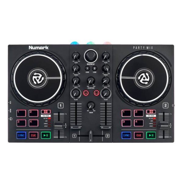 Numark Party Mix 2 Controlador DJ de 2 Canales con Luces Integradas - Image 2