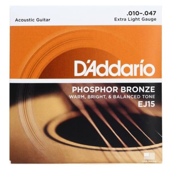 D'Addario EJ15 - Juego de Cuerdas para Guitarra Acústica - Extra Light