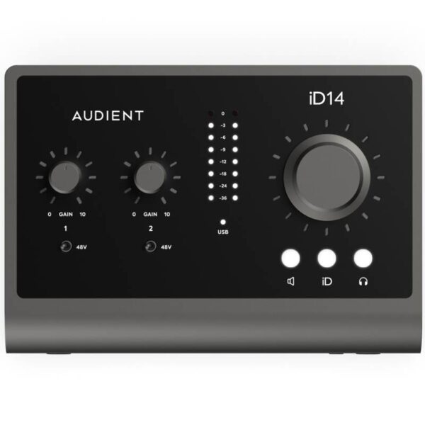 Audient iD14 MKII - Interfaz de Audio USB-C de 2 Entradas / 4 Salidas