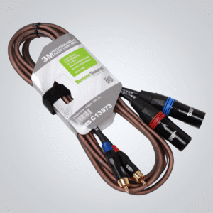 Besser Sound C13573 - Cable de Audio 2 RCA a 2 XLR Macho (3 Metros)