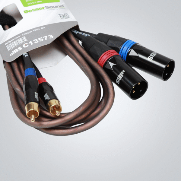 Besser Sound C13573 - Cable de Audio 2 RCA a 2 XLR Macho (3 Metros) - Image 2