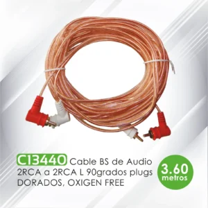 Besser Sound C13440 - Cable de Audio 2 RCA a 2 RCA (3.60 Metros)