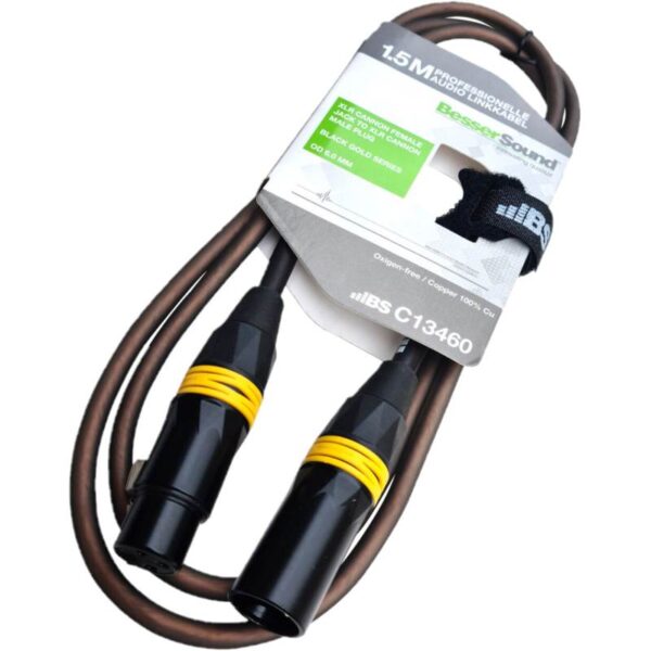 Besser Sound C13460 - Cable XLR Macho a XLR Hembra (1.5 Metros)