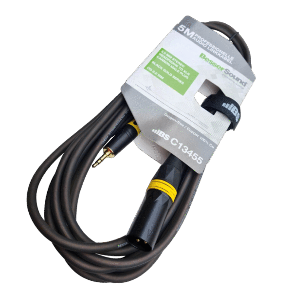 Besser Sound C13455 - Cable de Audio 3.5mm Estéreo a XLR Macho (5 Metros)