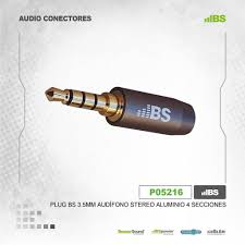 Plug 3,5 stereo audífono + mic para telefono